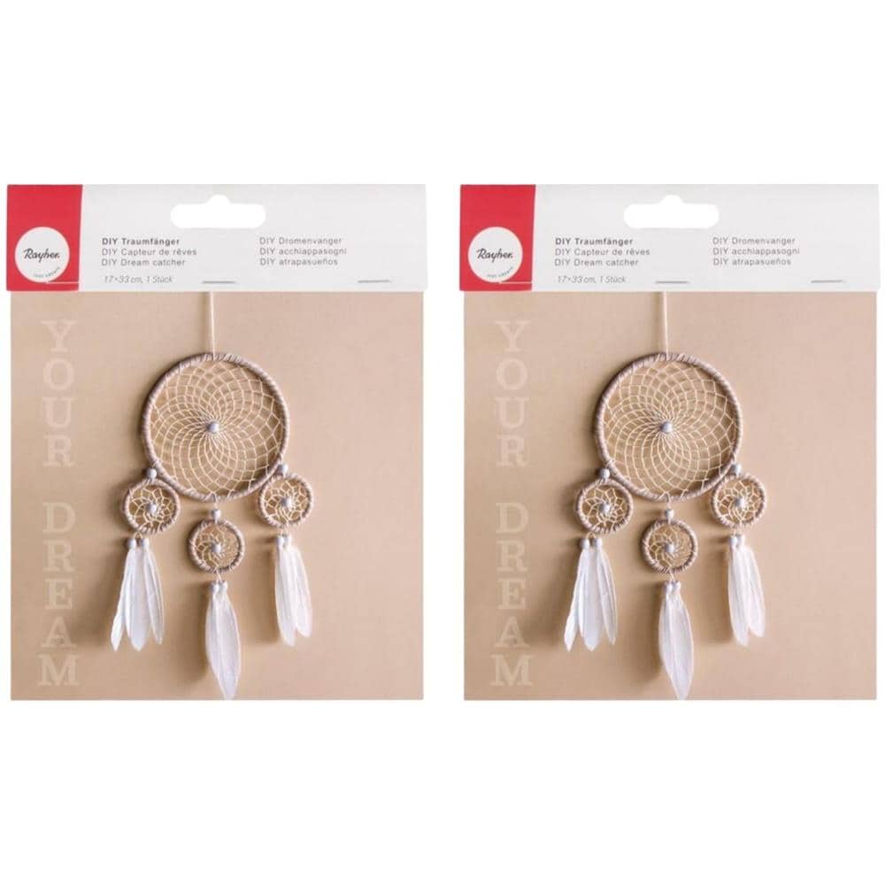 2 Kit Fai Da Te Acchiappasogni Beige E Bianco - Foto 1