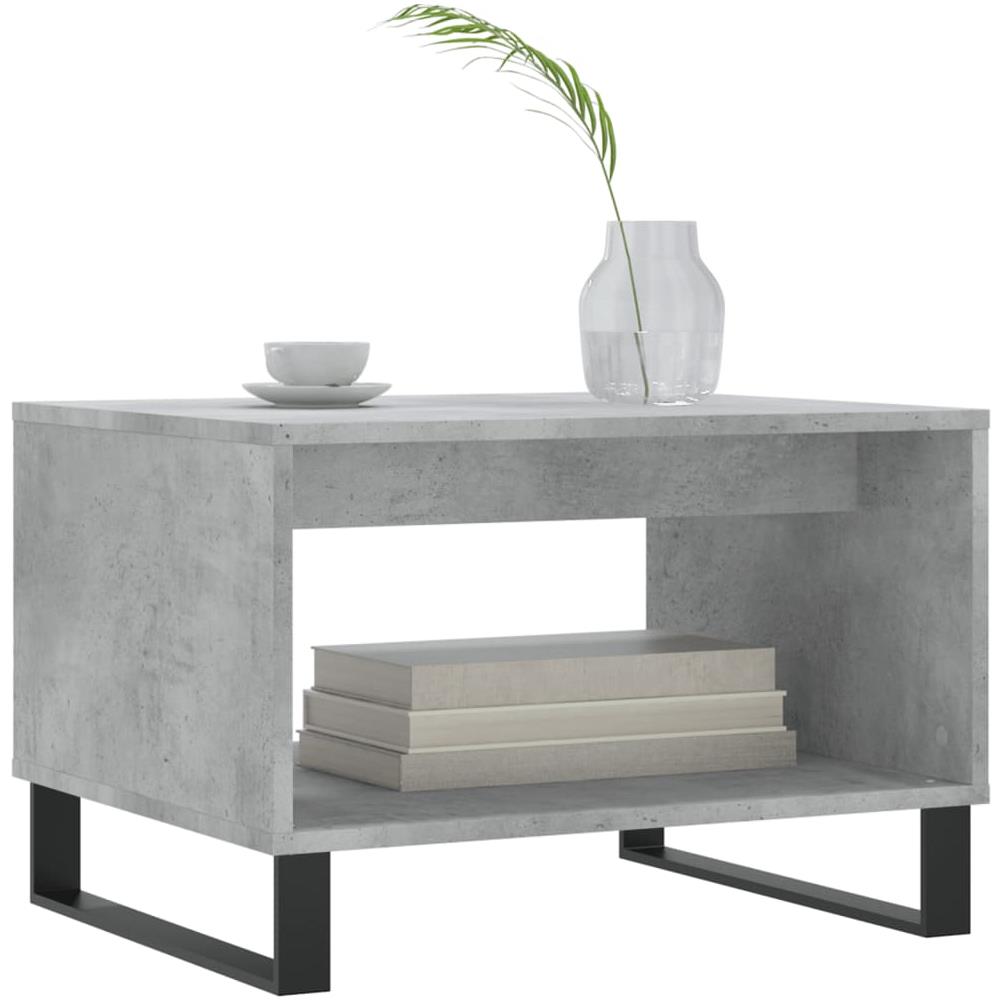 Tavolino Da Salotto Grigio Cemento 60x50x40cm Legno Multistrato - Foto 3