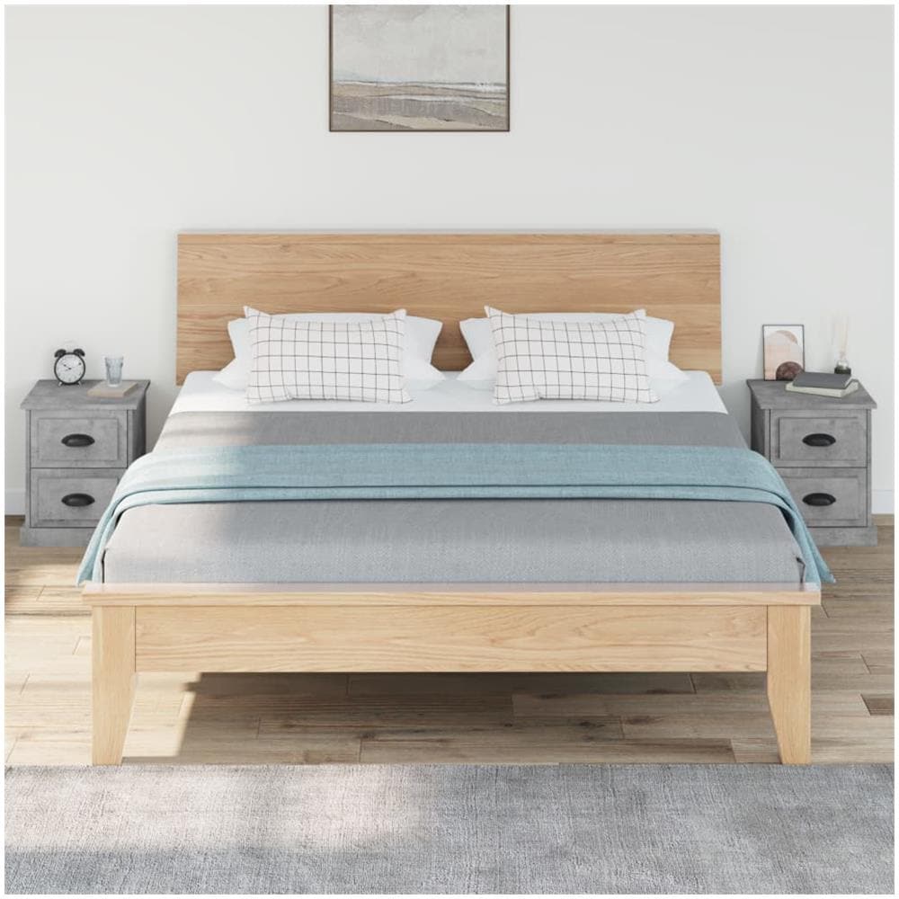 Comodini 2 Pz Grigio Cemento 39x39x47,5 Cm In Legno Multistrato - Foto 3