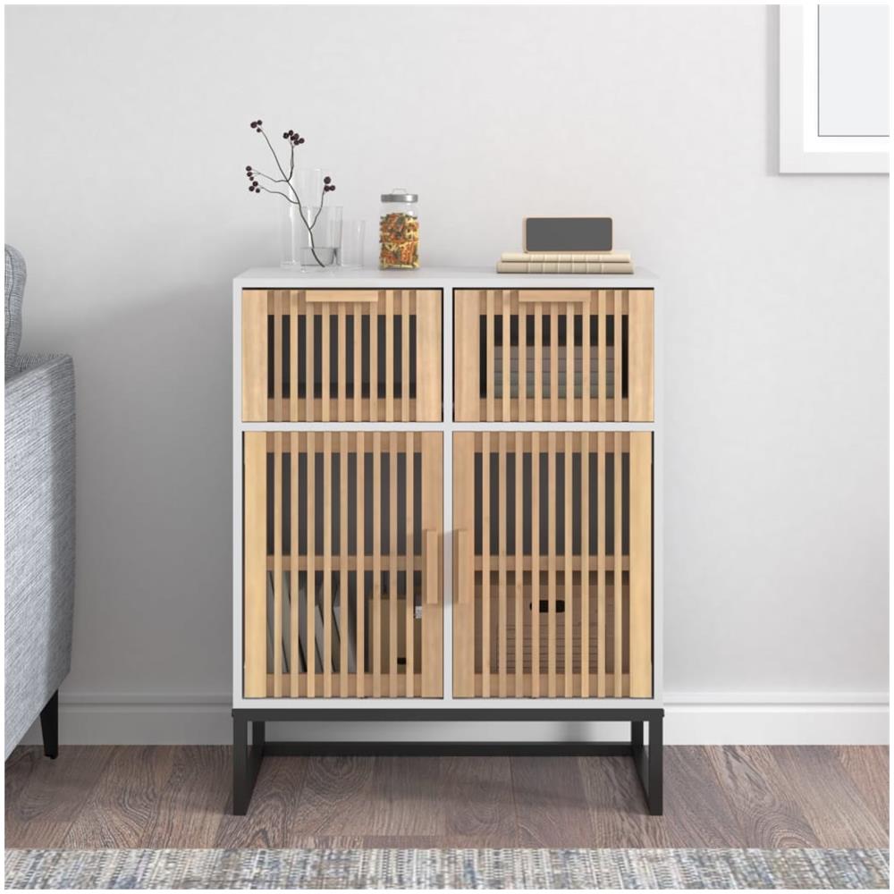 Credenza Bianca 60x30x75 Cm In Legno Multistrato - Foto 1