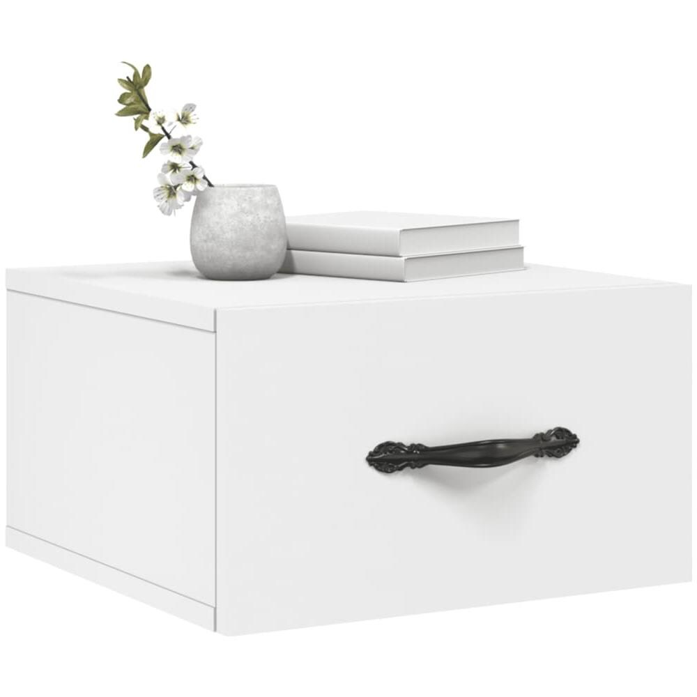 Comodino A Muro Bianco 35x35x20 Cm - Foto 3