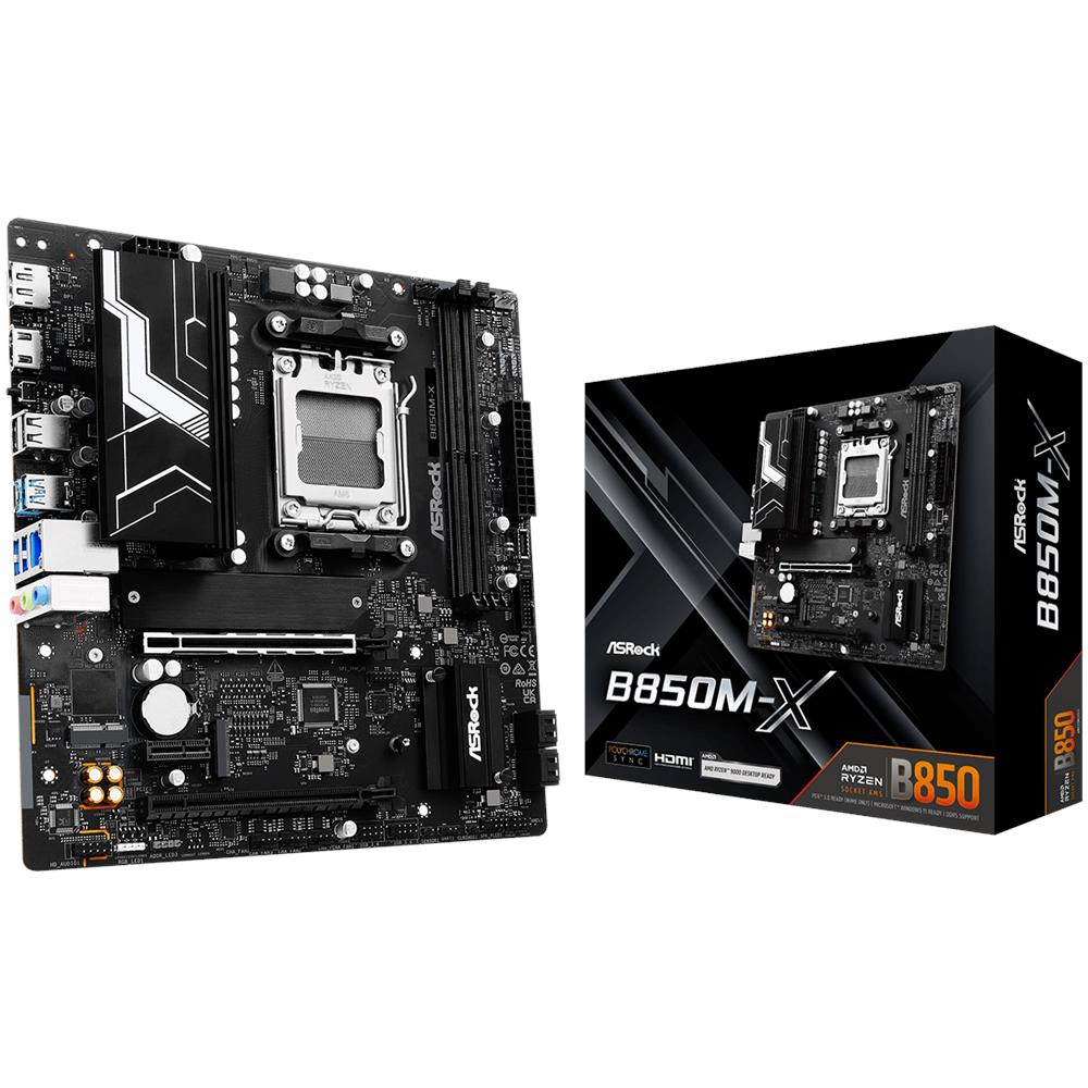 Scheda Madre AMD B850M X WiFi 6E Socket AM5 Ryzen DDR5 8200 MHz 128 GB B850 Micro ATX M. 2 SATA3 6.0 Gb /s PCIe 4.0 B850 - Foto 6