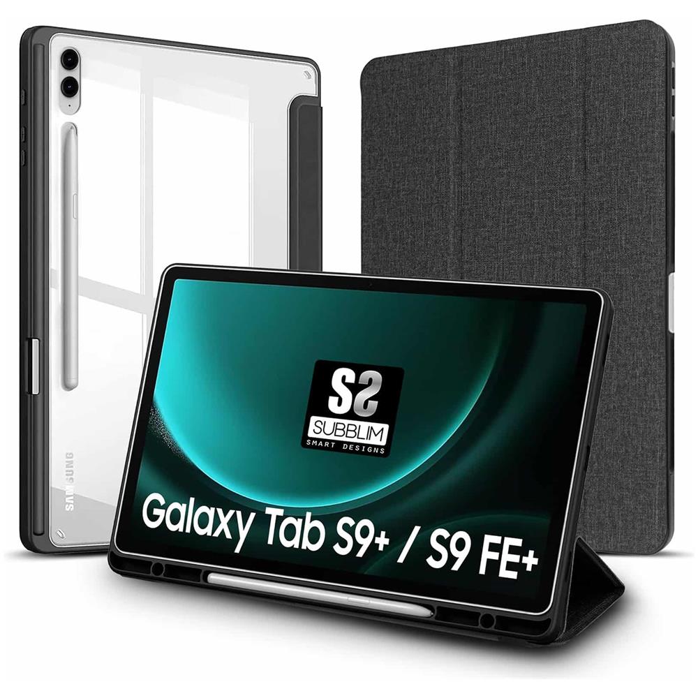 SUBCST-5SC510 custodia per tablet 31,5 cm (12.4") Custodia a libro Nero, Trasparente - Foto 1