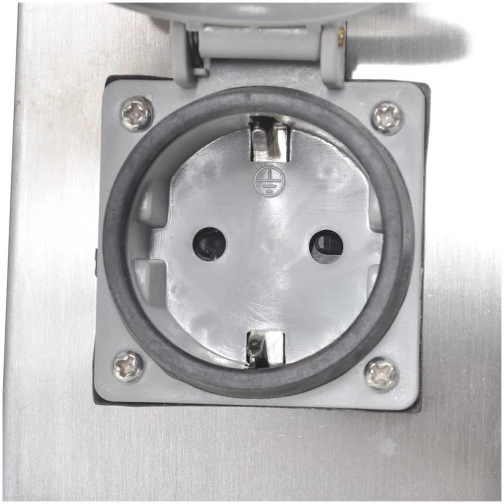 Presa Elettrica Da Giardino A Pilastro In Acciaio Inossidabile - Foto 6