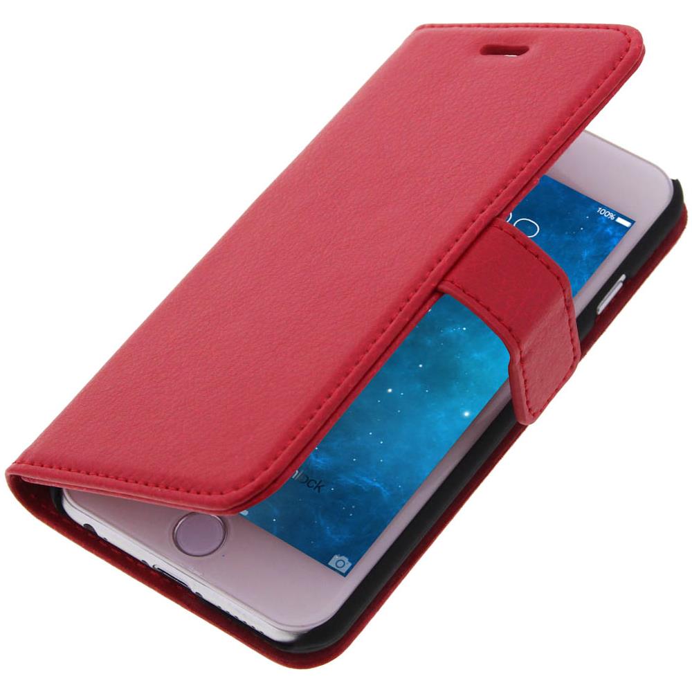 Custodia Portafoglio Stand Case Per Apple Iphone 6 E 6s - Rossa - Foto 1