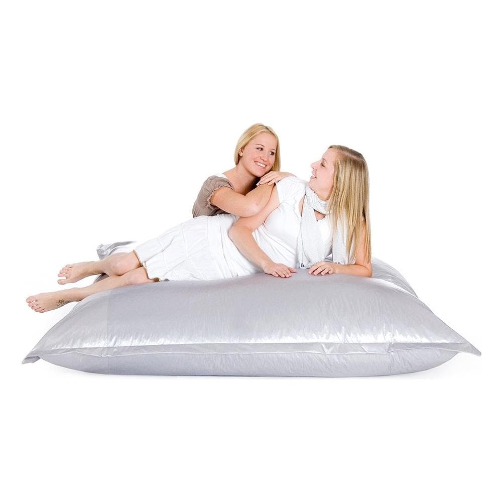 Poltrona Sacco Impermeabile In Poliestere Argento 180x230cm - Foto 1