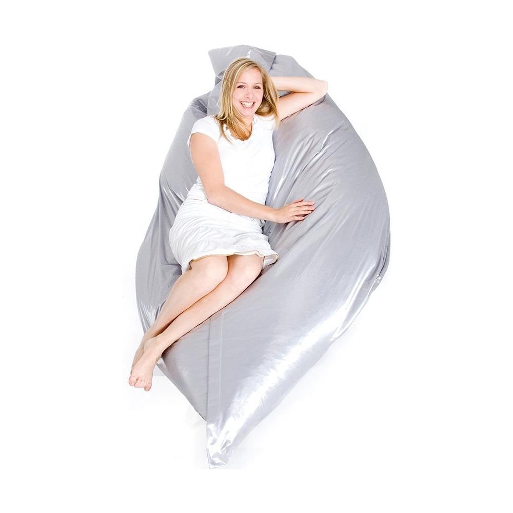 Poltrona Sacco Impermeabile In Poliestere Argento 180x230cm - Foto 2