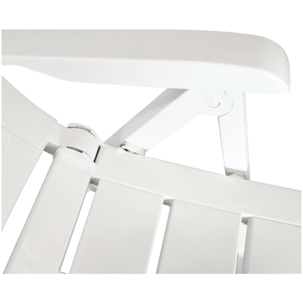 Sedie Reclinabili da Giardino 6 pz in Plastica Bianche - Foto 7