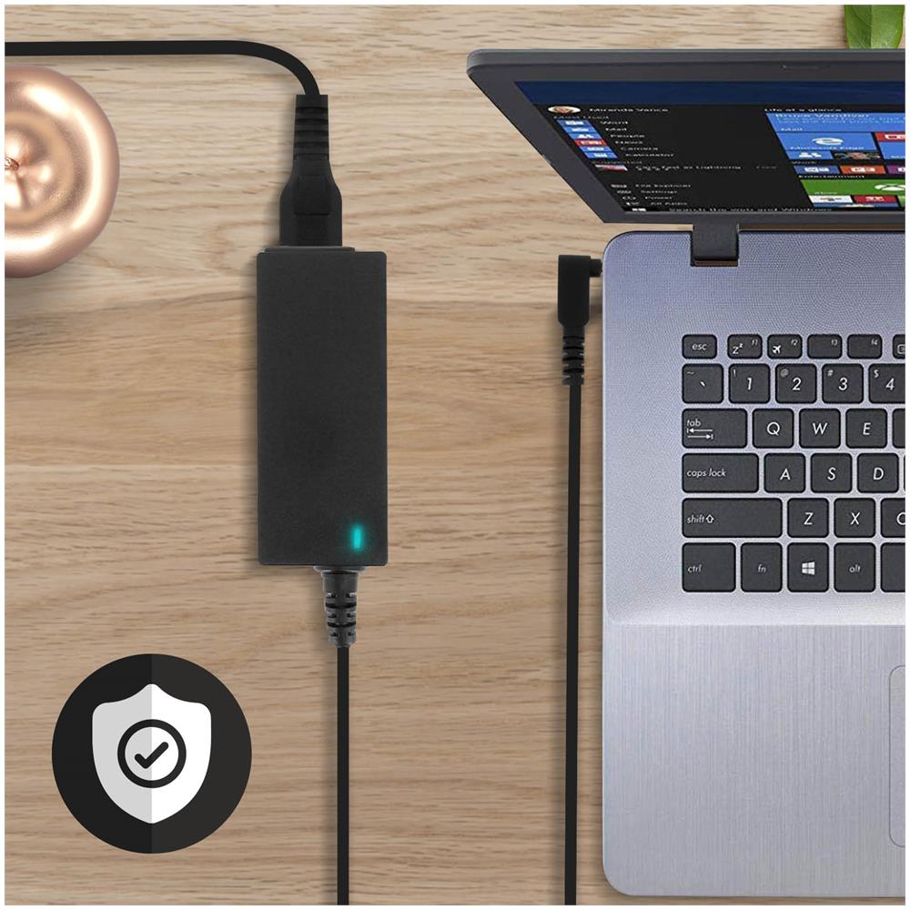 Caricabatterie Muro Pc Asus 65w / 19v 3.42a Estremità 4.0*1.35 Mm As-65135 - Foto 2