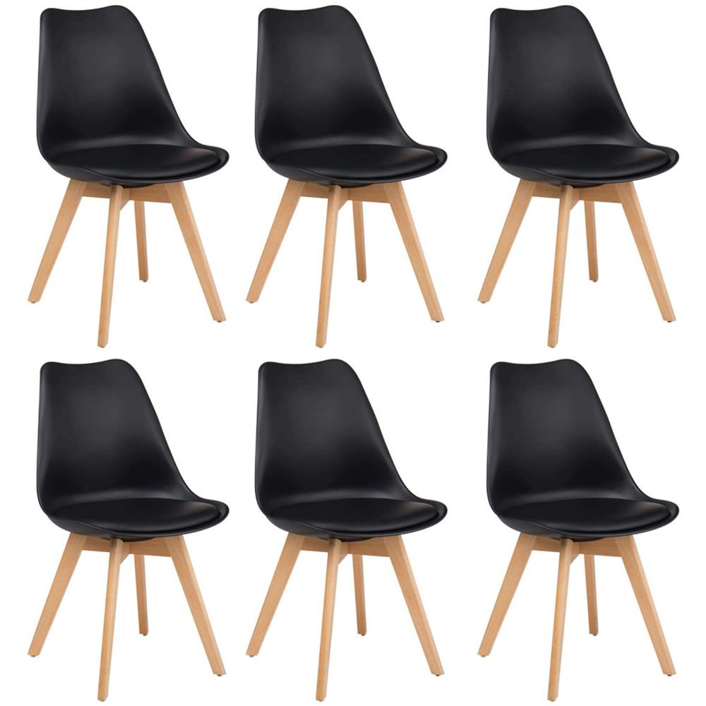 Margot - Sedia Nordica Imbottita Set Da 6 - Foto 1
