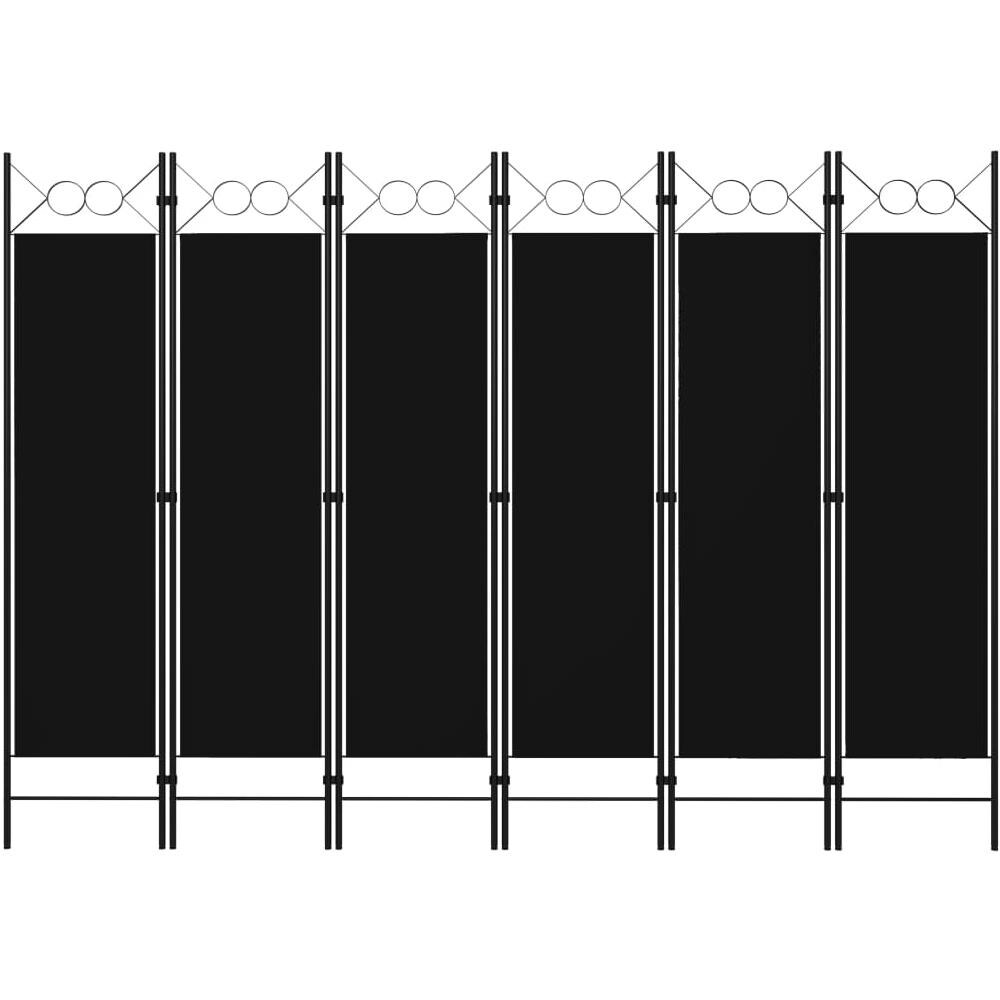 Paravento A 6 Pannelli Nero 240x180 Cm - Foto 1