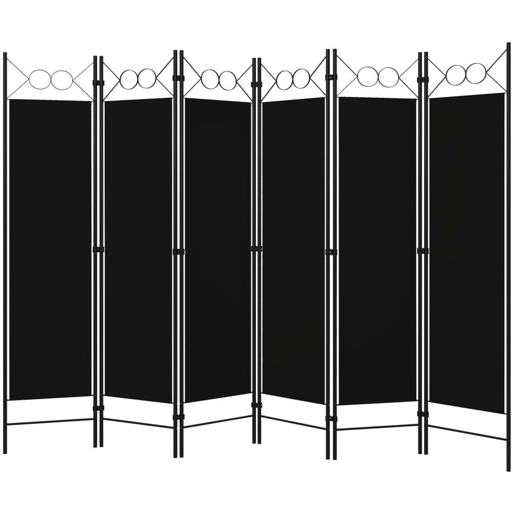 Paravento A 6 Pannelli Nero 240x180 Cm - Foto 2