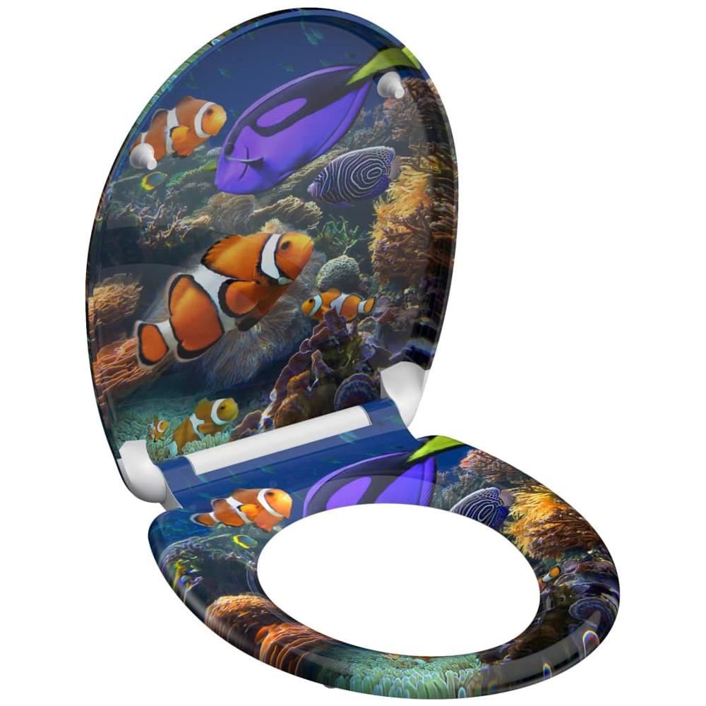 Tavoletta WC Duroplast Chiusura Ammortizzata SEA LIFE Stampato - Foto 3
