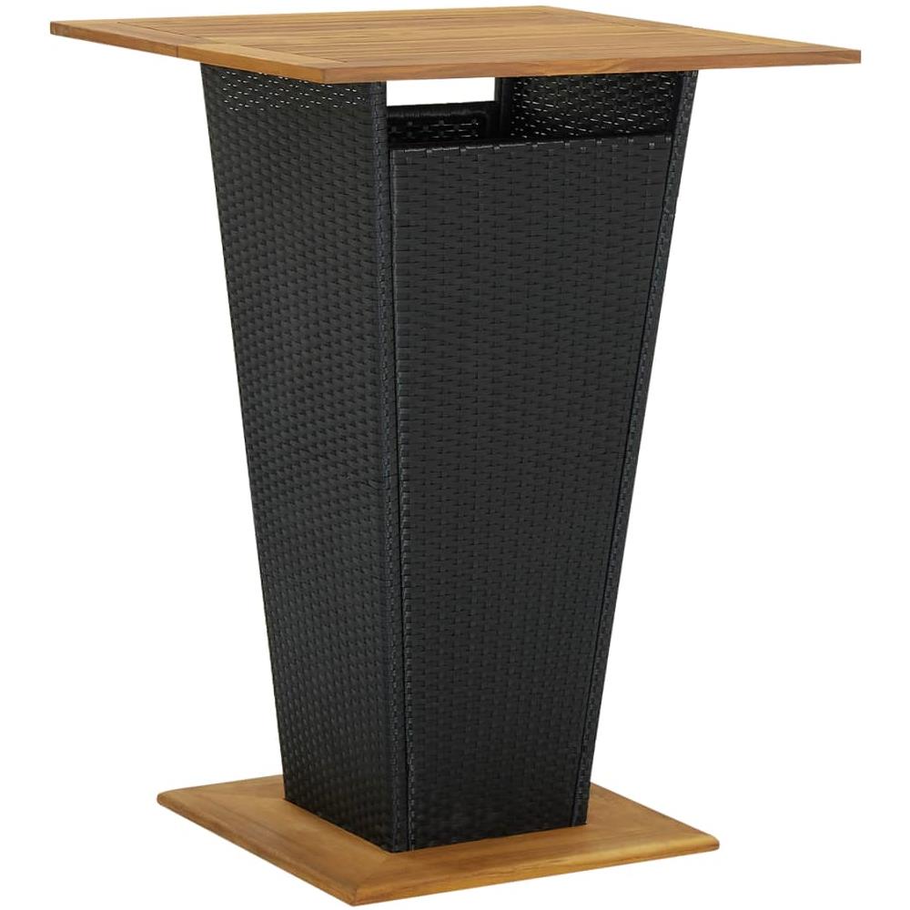 Set da Bar da Giardino 5 pz con Cuscini in Polyrattan Nero - Foto 2