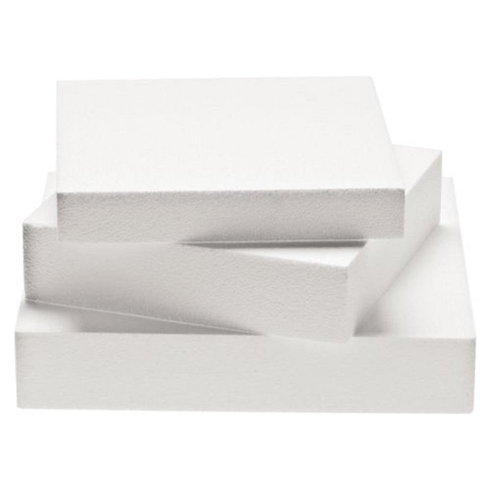 Polistorolo per torte quadrato 25 x 25 h. 7,5cm - Foto 1