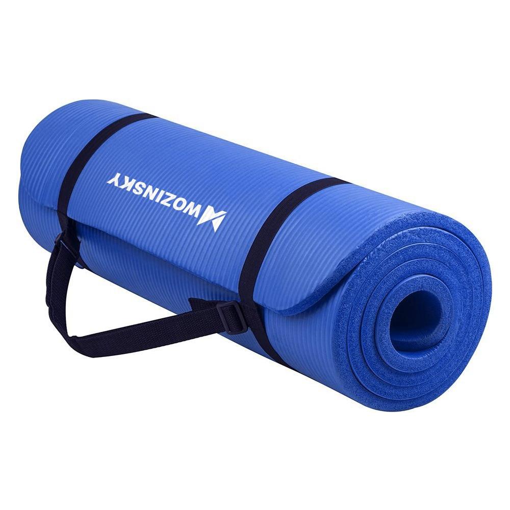 Tappetino Per Esercizi 181 Cm X 63 Cm X 1 Cm Yoga Pilates Blu (wnsp-blue) - Foto 1