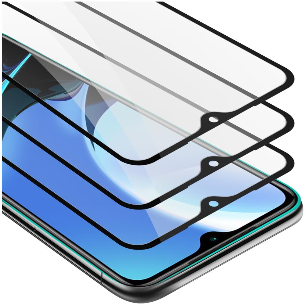 3x Pellicola Armatura A Schermo Intero Compatibile Con Xiaomi Redmi 9t / Poco M3 In Trasparente Con Nero - 3x Vetro Temperato (tempered) Di Protezione Del Display In Durezza 9h Con 3d Touch - Foto 1