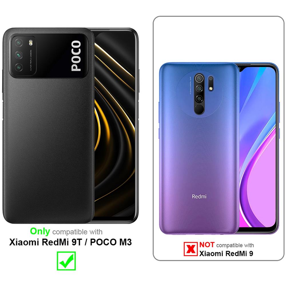 3x Pellicola Armatura A Schermo Intero Compatibile Con Xiaomi Redmi 9t / Poco M3 In Trasparente Con Nero - 3x Vetro Temperato (tempered) Di Protezione Del Display In Durezza 9h Con 3d Touch - Foto 2