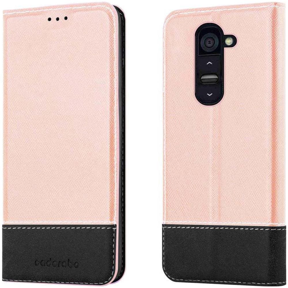 Custodia Compatibile Con Lg G2 In Oro Rosato Nero - Coperchio Protettiva Con Chiusura Magnetica, Funzione Stand E Tasca Per Le Carte - Foto 8
