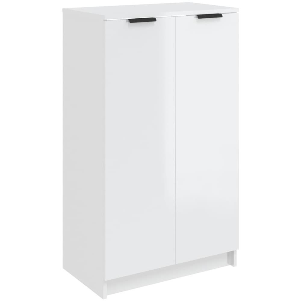 Scarpiera Bianco Lucido 59x35x100 Cm In Legno Multistrato - Foto 2
