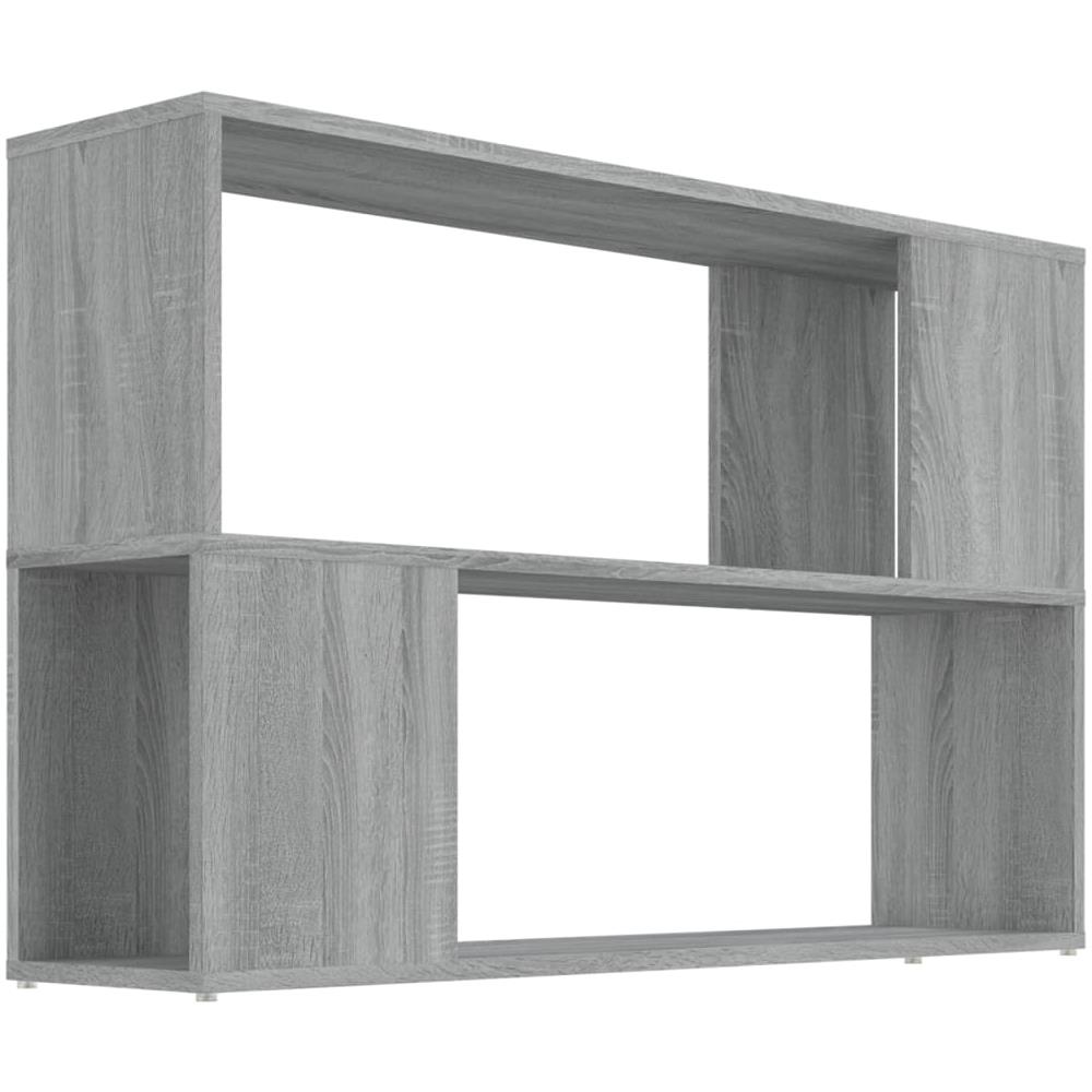 Libreria Grigio Sonoma 100x24x63 Cm In Legno Multistrato - Foto 2