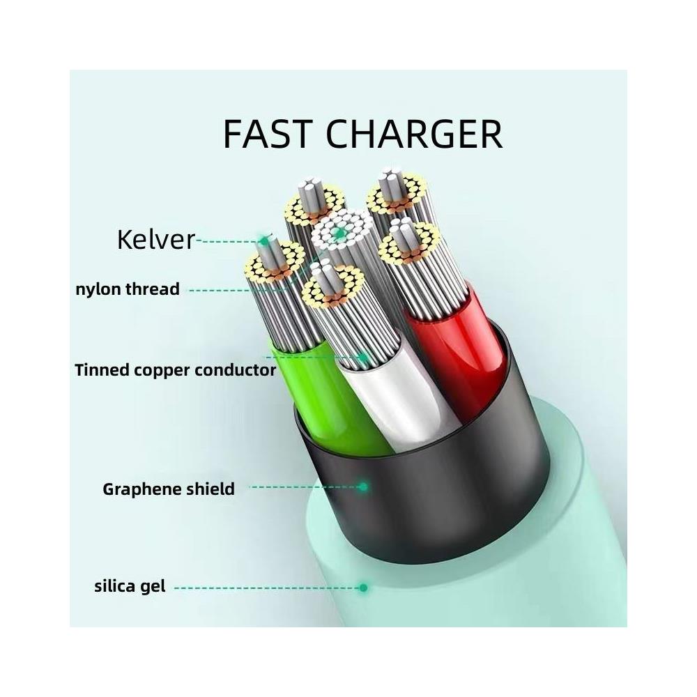 Cavo Di Ricarica Usb-c 120w Ricarica Rapida 1 M Yellow - Foto 2