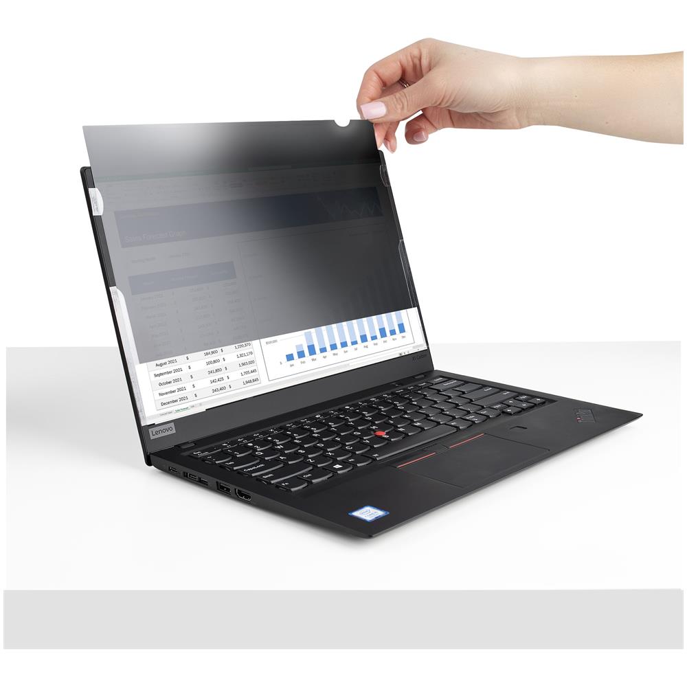 Filtro privacy per laptop da 17.3" 16:9, Pellicola protettiva antiriflesso con riduzione della luce blu del 51%, Protezione dello schermo con angolo di visione di + /- 30 gradi, Opaco /Lucido - Foto 5
