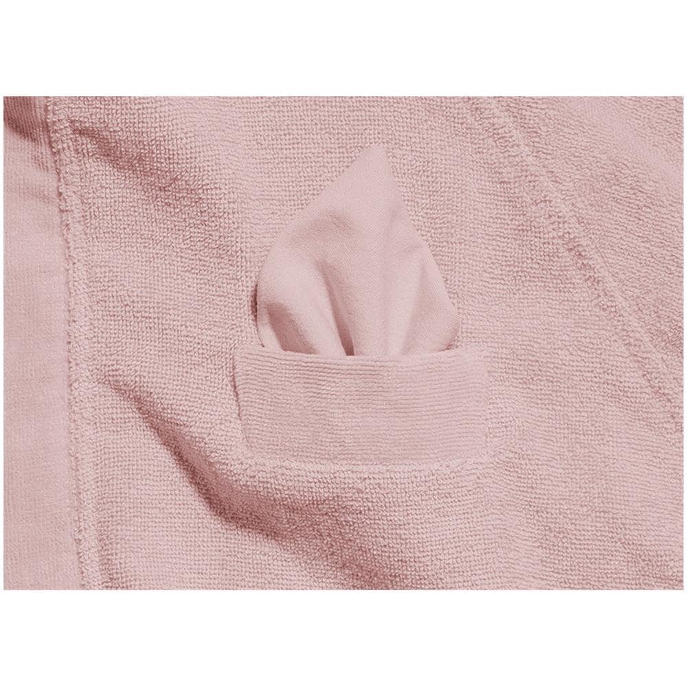 Accappatoio Con Cappuccio E Tasche In Spugna Mod. Joy Tinta Unita Rosa M-l Rosa - Foto 5