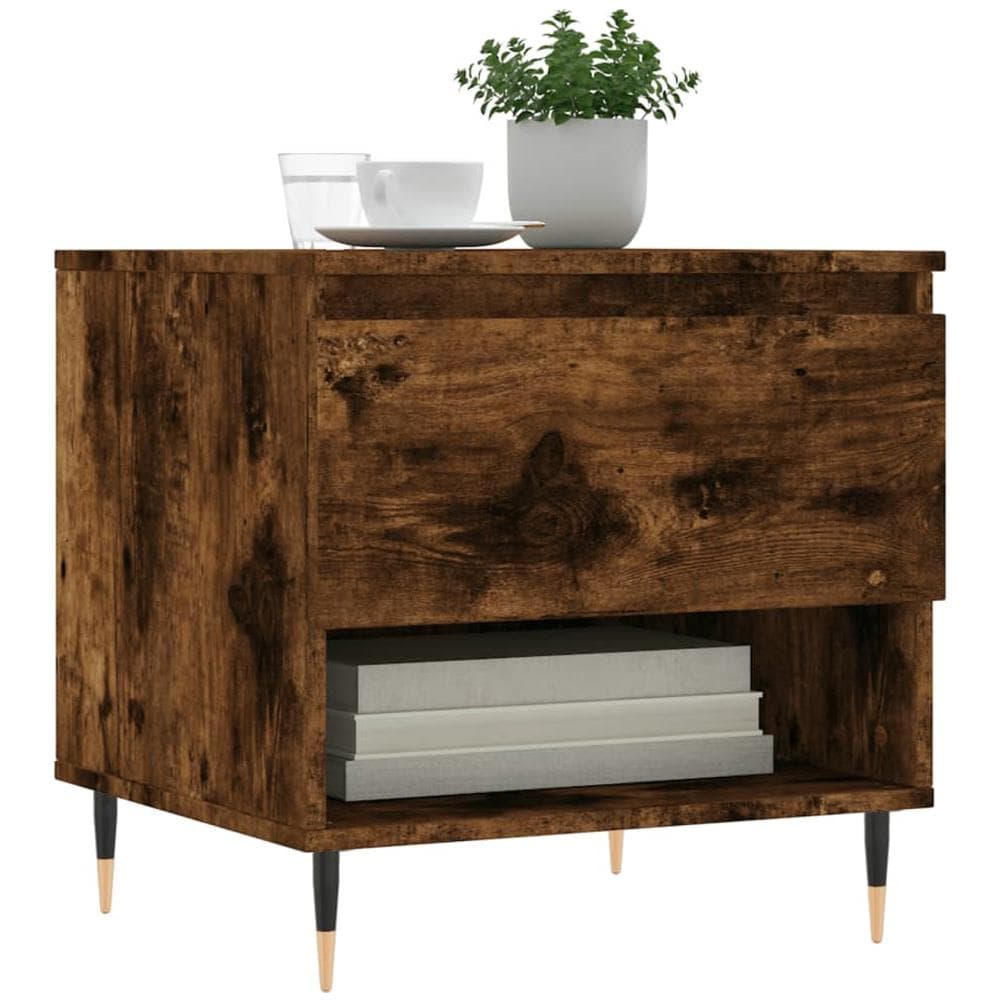 Tavolini Salotto 2pz Rovere Fumo 50x46x50 Cm Legno Multistrato - Foto 3