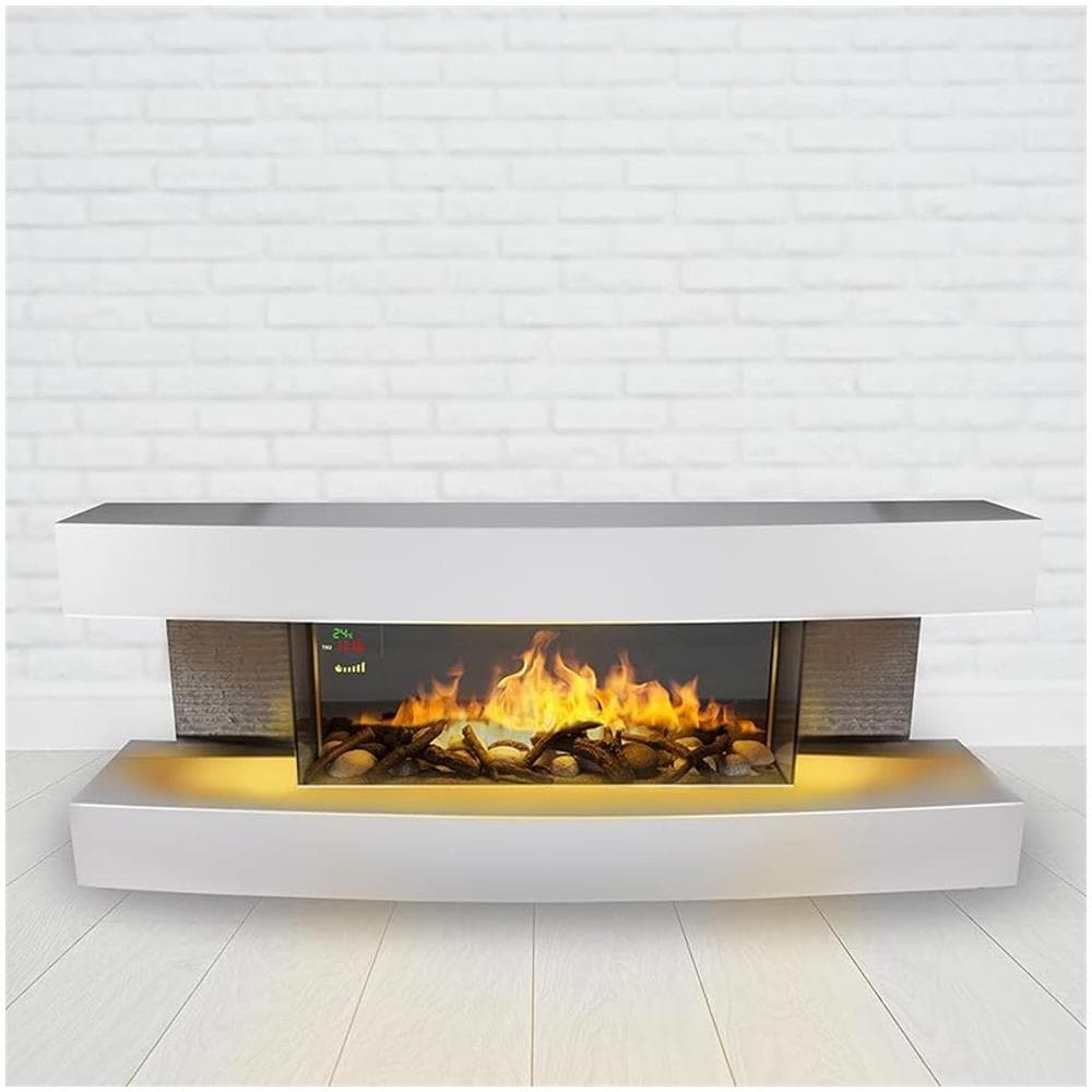 Camino Elettrico Montreal a Parete Stufa 2000 W a Corrente Caminetto Led a Muro - Foto 5