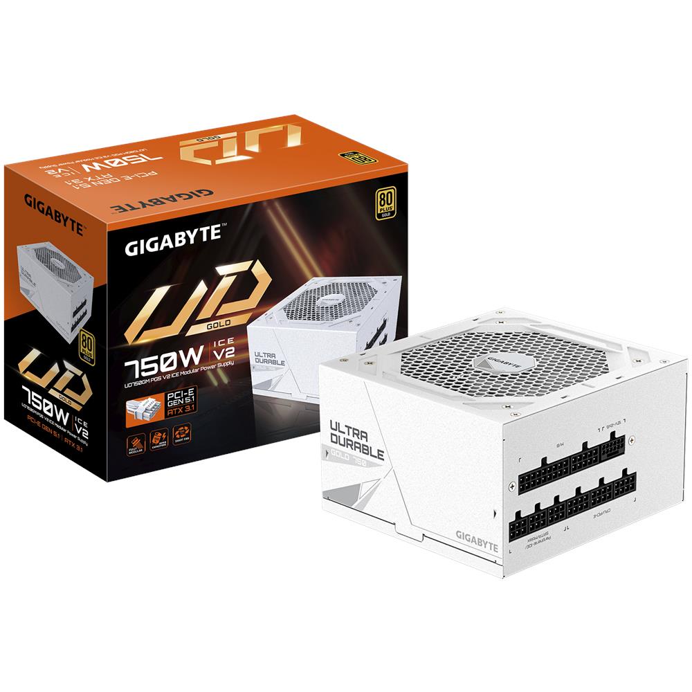 Alimentatore UD750GM PG5 V2 ICE 750 W ATX 3.1 PCIe Gen 5.1 80 PLUS Gold Totalmente Modulare Ventola 120 mm Bianco - Foto 1