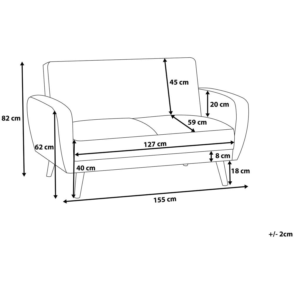 Divano Reclinabile A 2 Posti In Tessuto Grigio Chiaro Florli - Foto 1