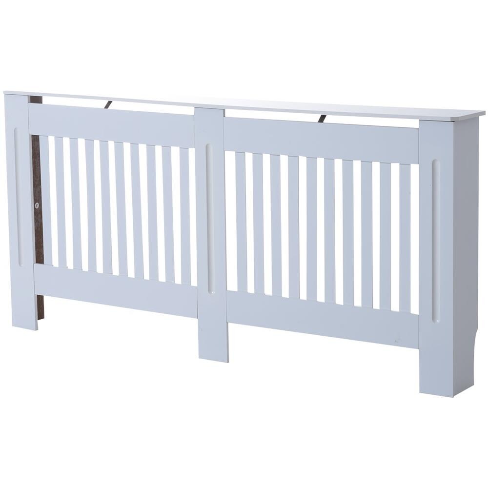 Copritermosifone In Legno Mdf Bianco, 172x19x81cm - Foto 1