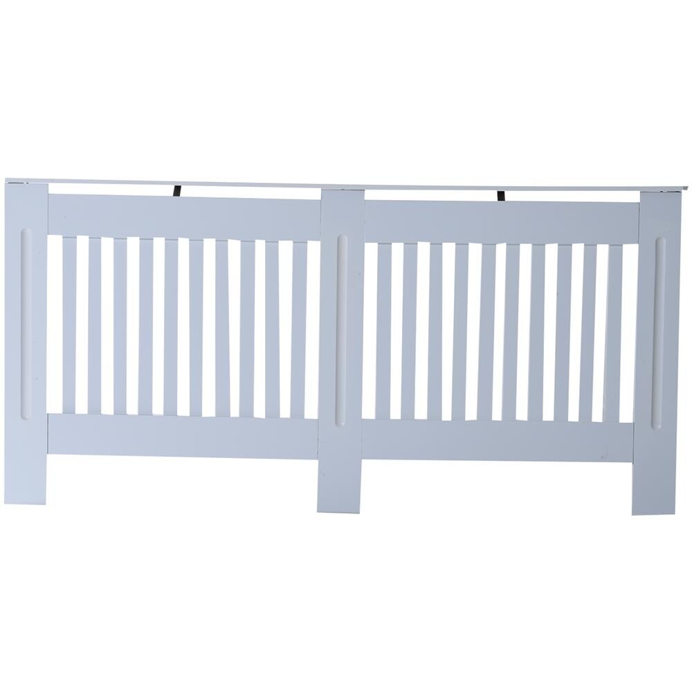 Copritermosifone In Legno Mdf Bianco, 172x19x81cm - Foto 2