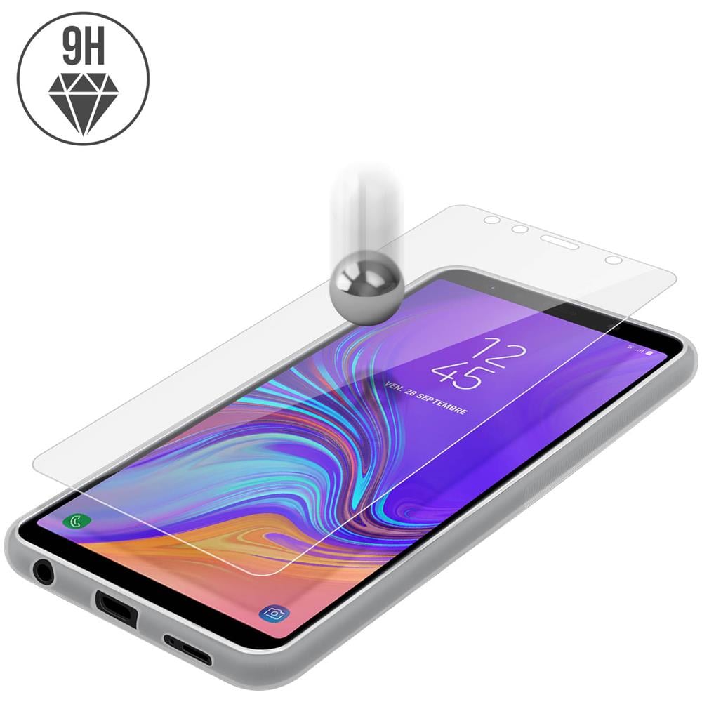 Cover Posteriore + Pellicola Vetro Temperato Trasparente Galaxy A7 2018 - Foto 5
