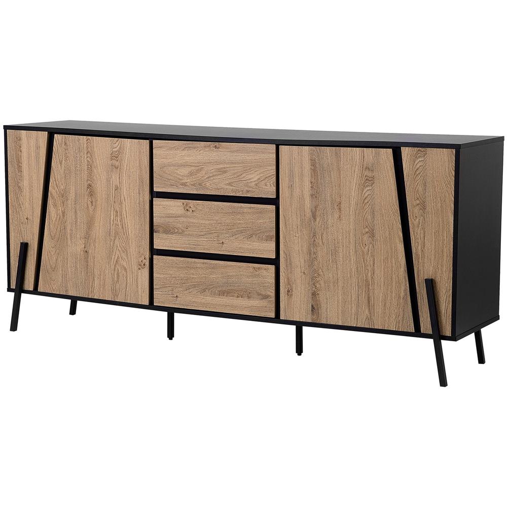 Credenza Buffet In Color Legno E Nero Blackpool - Foto 1