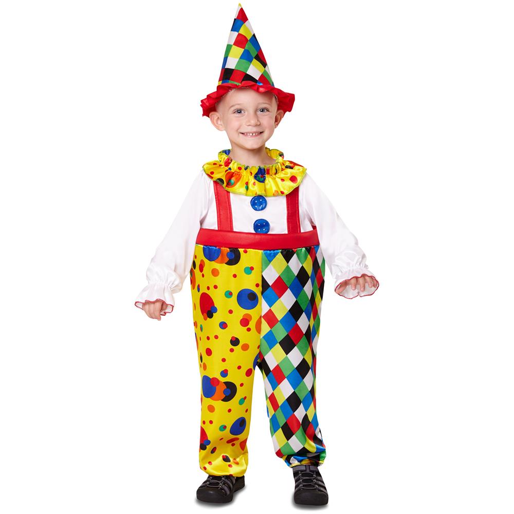 Travestimento Piccolo Clown Burlone Per Bambino - Taglia: 5 A 6 Anni - Foto 1