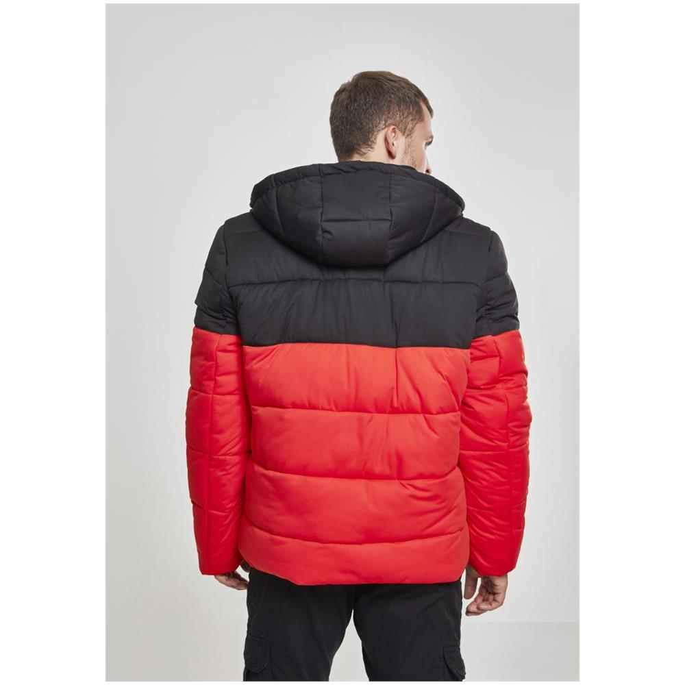 Hooded 2-tone Puffer Jacket Urban Classics - Rosso-nero L - Foto 2