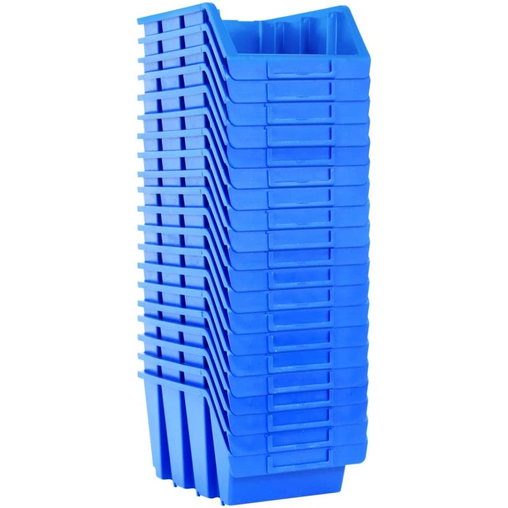 Contenitori Di Stoccaggio Impilabili 20 Pz Blu In Plastica - Foto 2