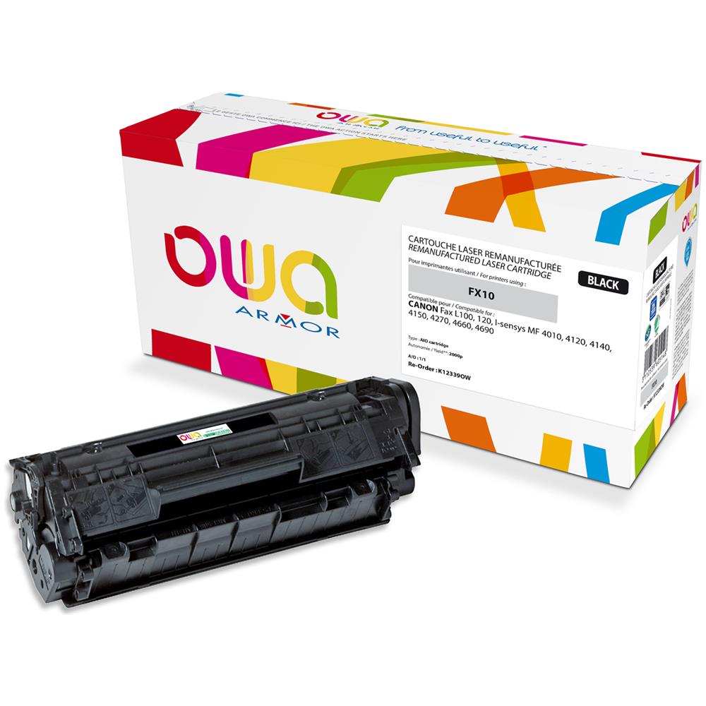 K12339OW, Nero, Laser, Canon, Canon i-SENSYS FAX-L140, L160, MF4018, MF4320, MF4330, MF4340, MF4350, MF4370, MF4380, Scatola - Foto 3