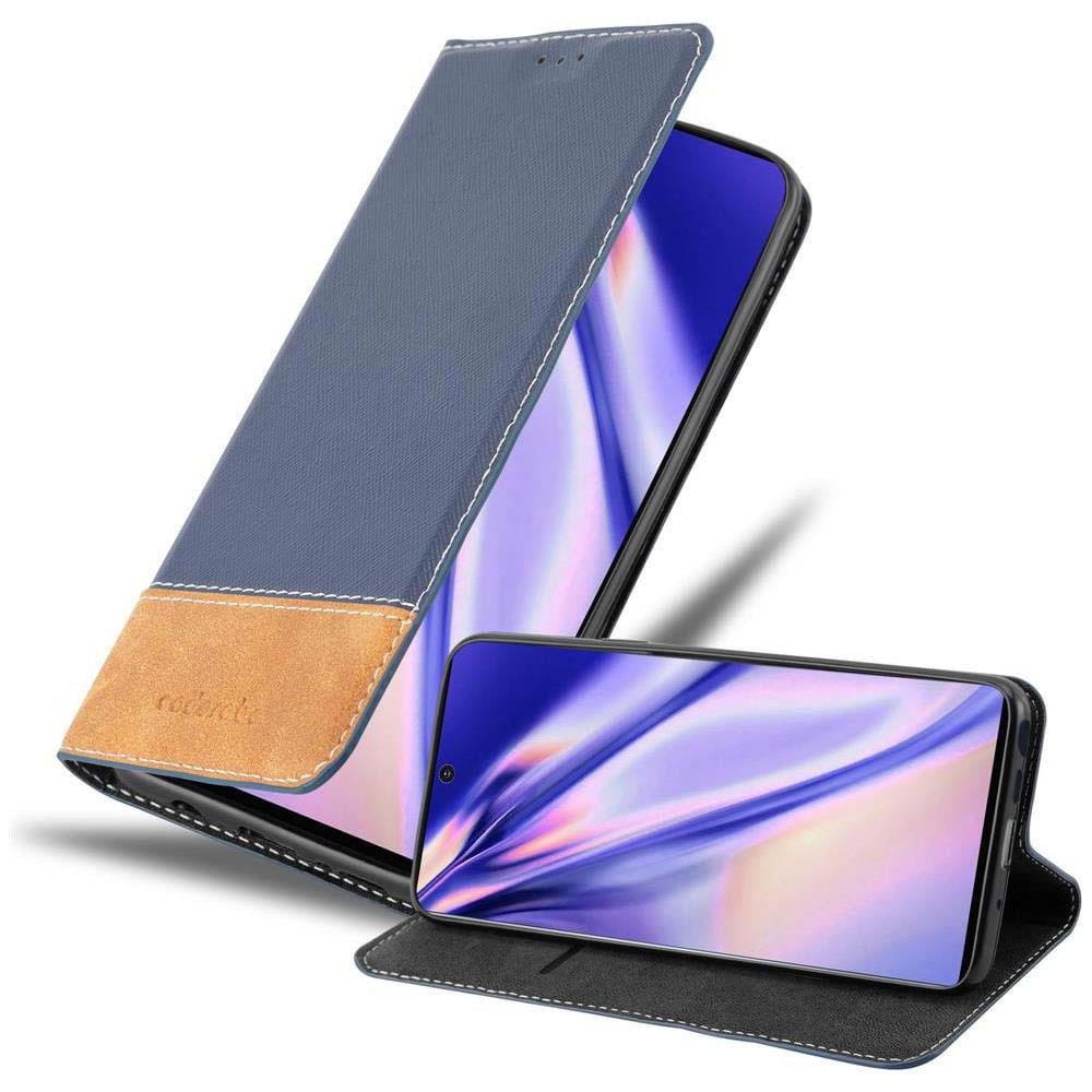 Custodia Compatibile Con Samsung Galaxy Note 10 In Blu Scuro Marrone - Coperchio Protettiva Con Chiusura Magnetica, Funzione Stand E Tasca Per Le Carte - Foto 1