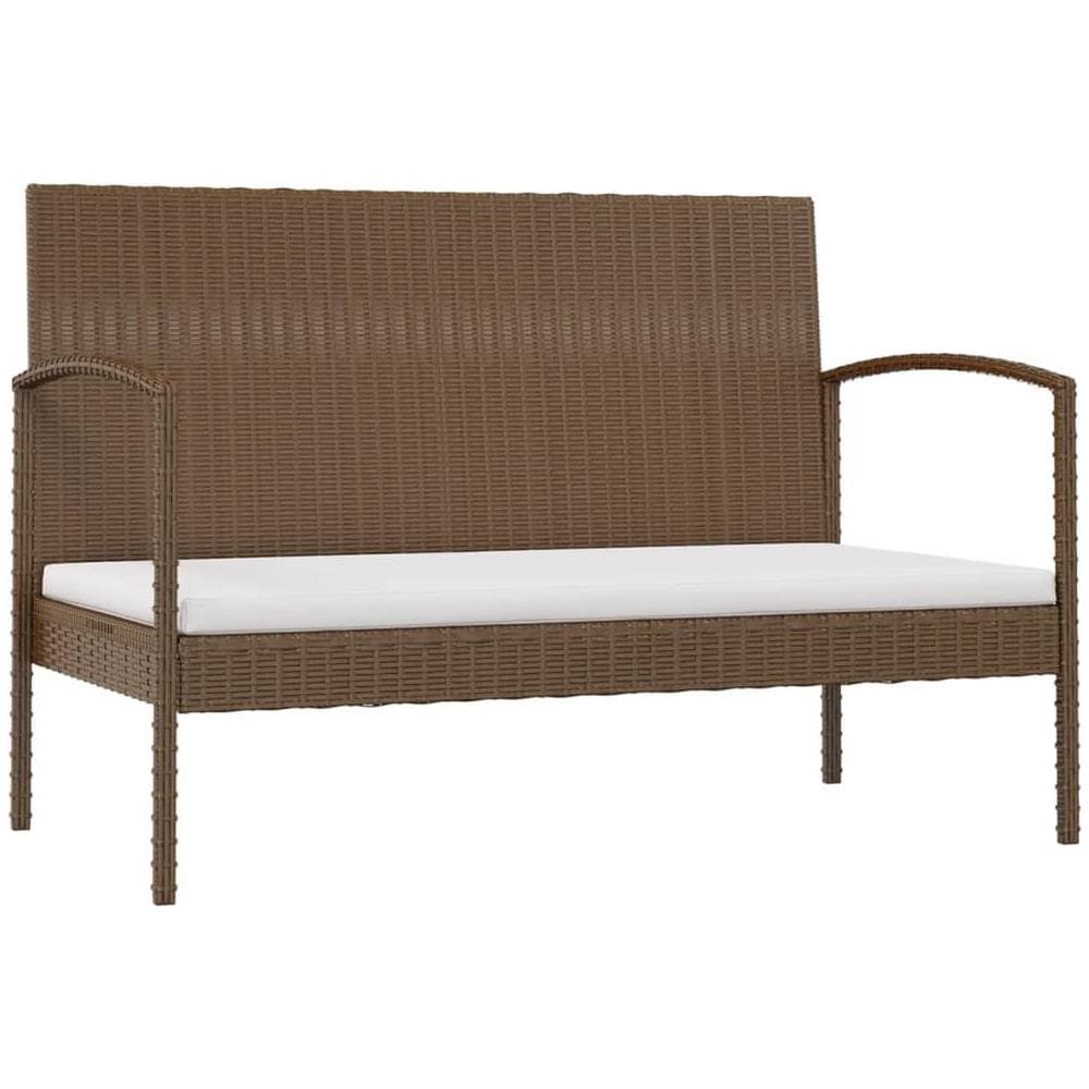 Set Divani Da Giardino 8 Pz Con Cuscini In Polyrattan Marrone - Foto 3