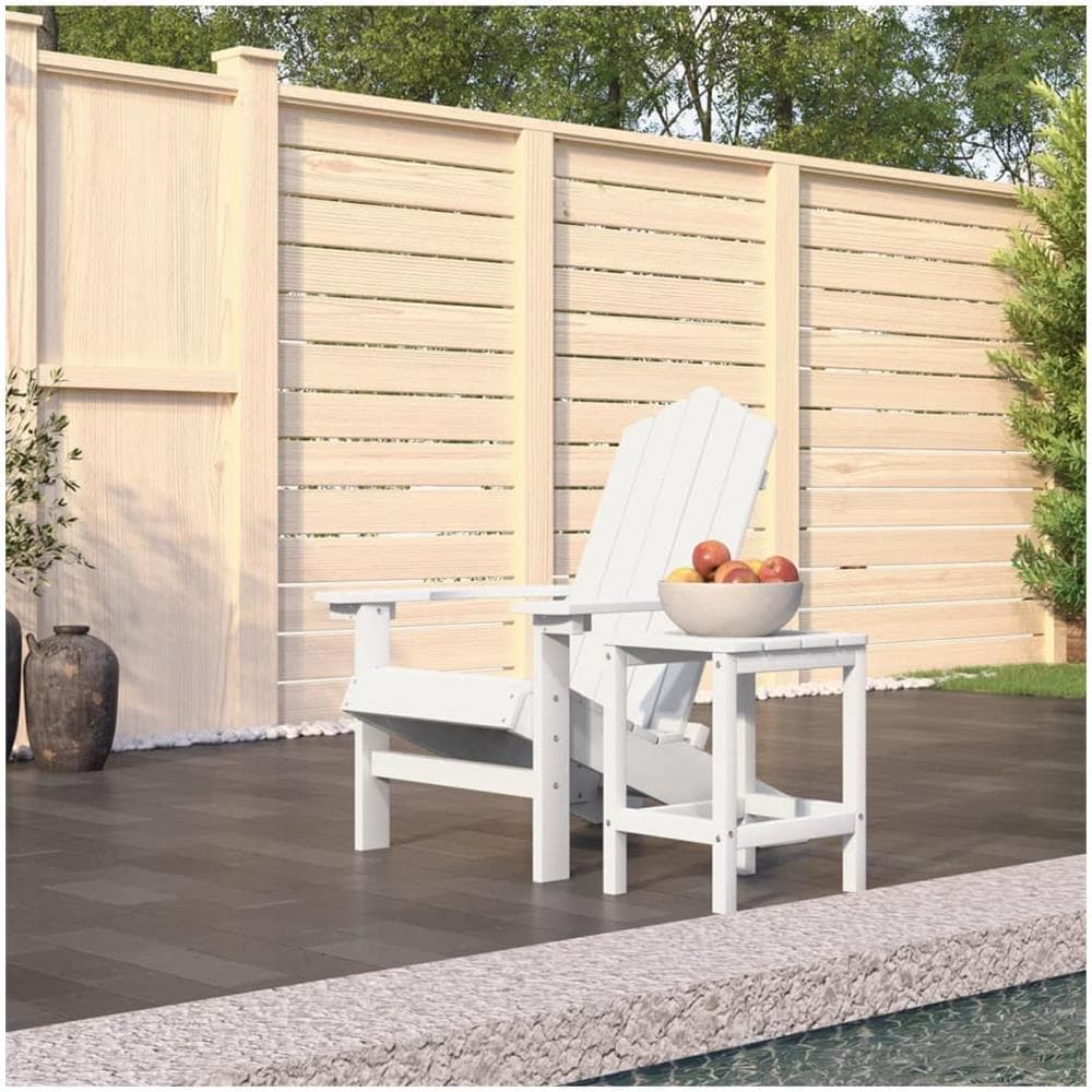 Sedia Da Giardino Con Tavolo Adirondack In Hdpe Bianco - Foto 1
