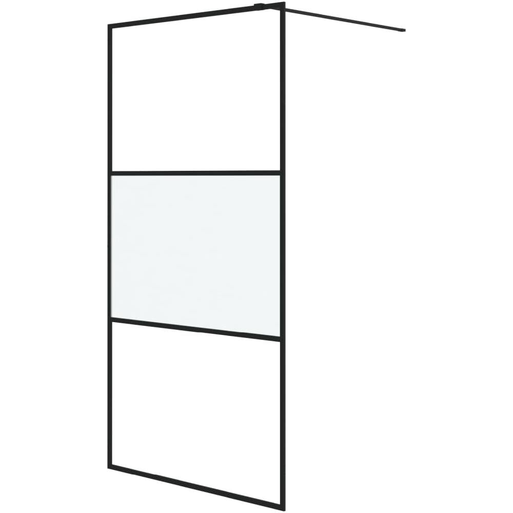 Parete Doccia Walk In 100x195 Cm Vetro Semi Smerigliato Esg - Foto 2