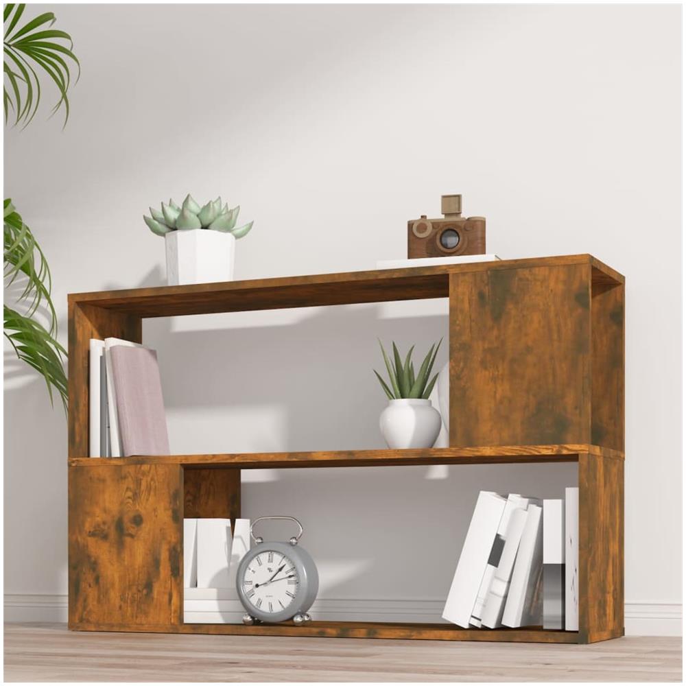 Libreria Rovere Fumo 100x24x63 Cm In Legno Multistrato - Foto 1