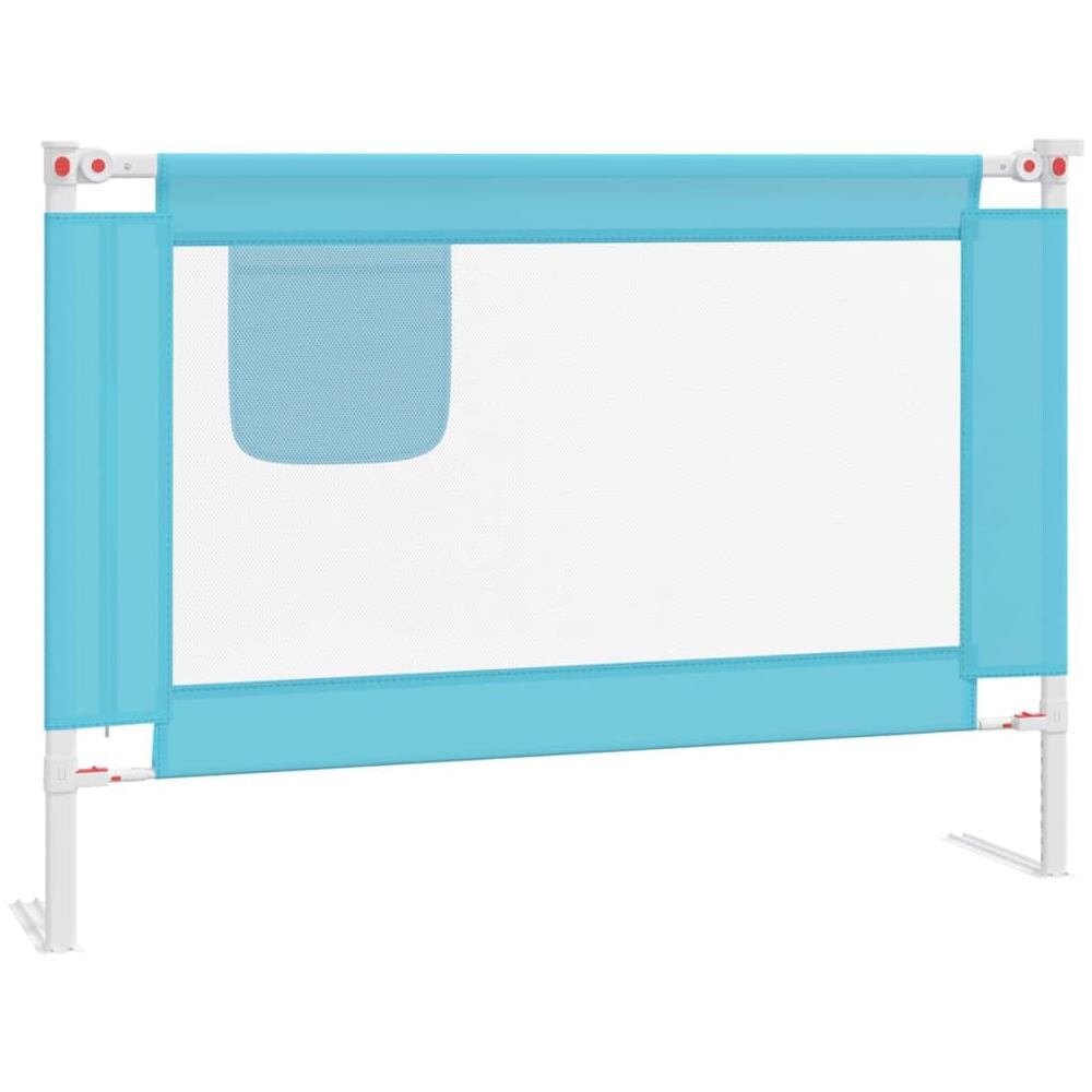 Sponda Letto di Sicurezza per Bambini Blu 90x25 cm in Tessuto - Foto 2
