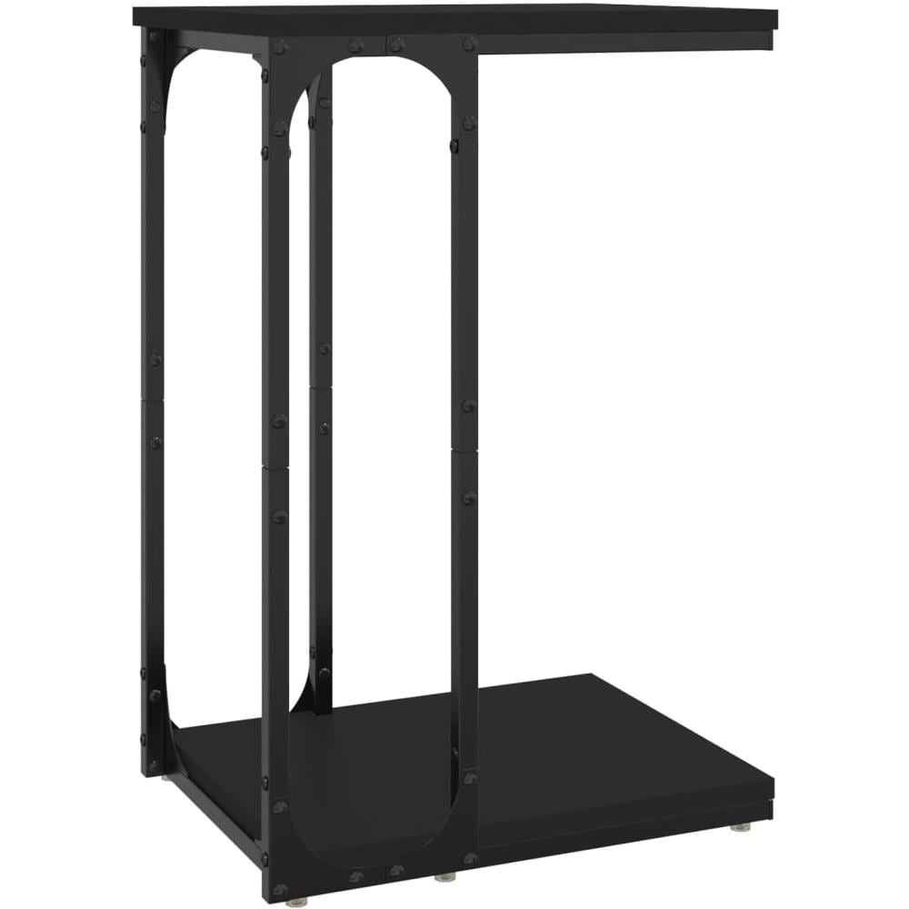 Tavolino Nero 40x30x60 Cm In Legno Multistrato - Foto 2