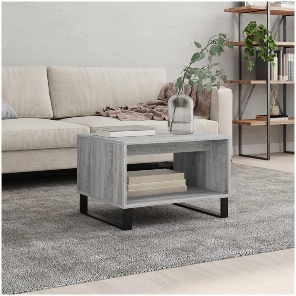 Tavolino Da Salotto Grigio Sonoma 60x50x40 Cm Legno Multistrato - Foto 1