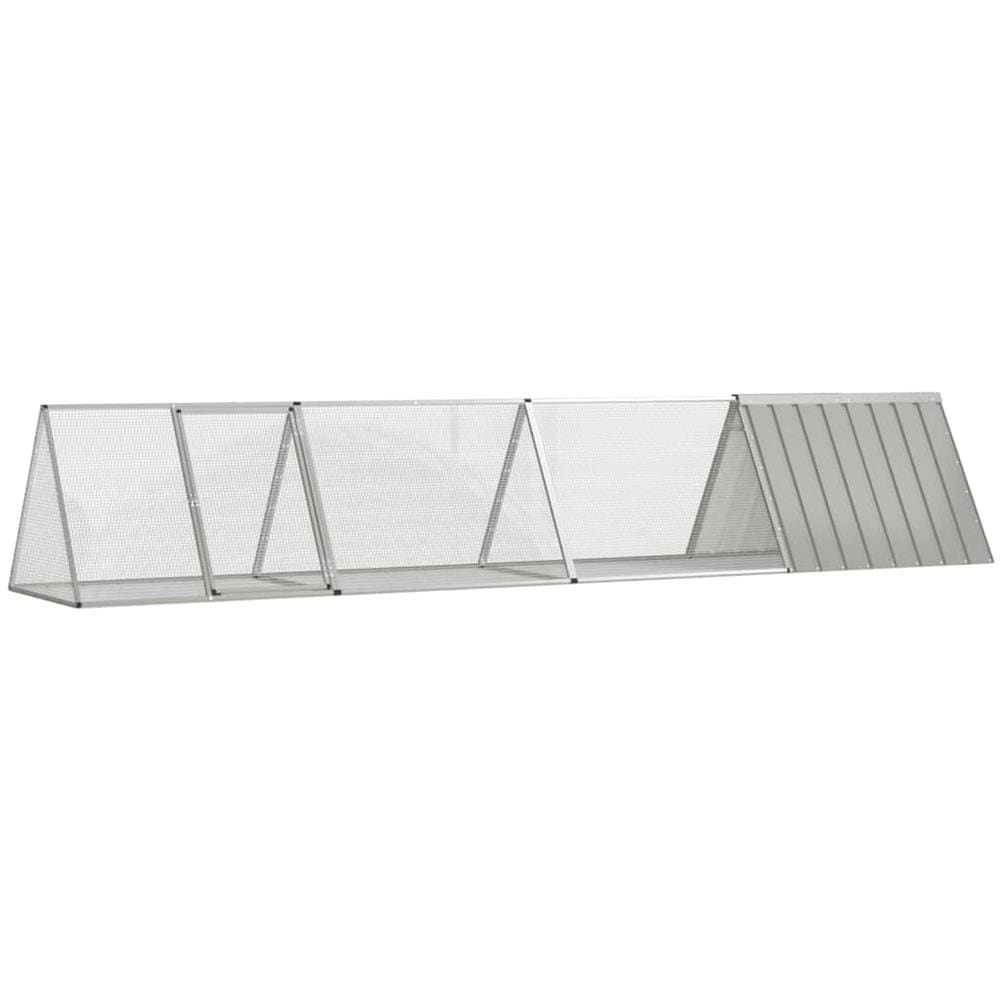 Gabbia Per Conigli Grigio 403,5x80,5x71 Cm Acciaio Zincato - Foto 1