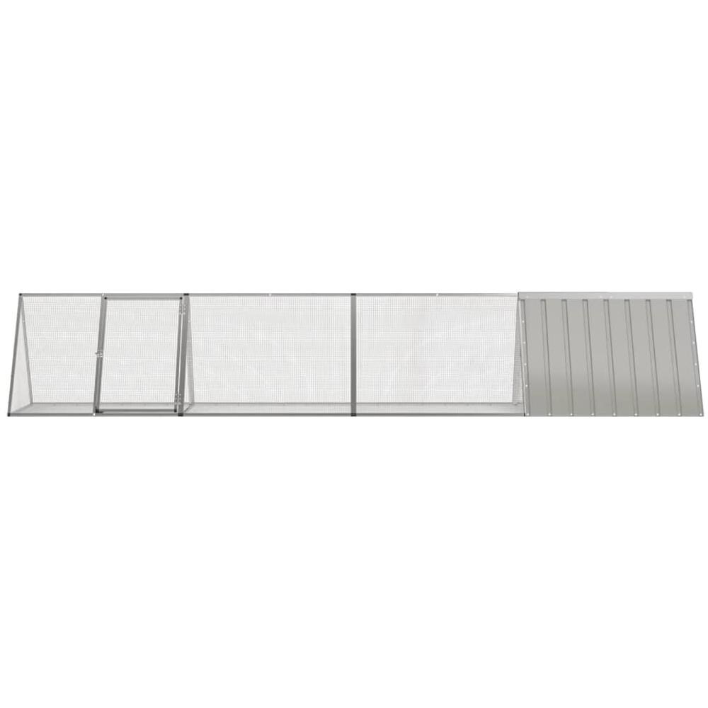 Gabbia Per Conigli Grigio 403,5x80,5x71 Cm Acciaio Zincato - Foto 3